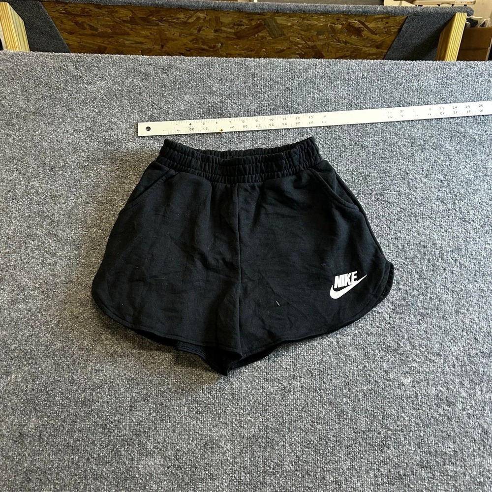 Nike Shorts Womens Size M Black Fleece Athletic Elastic Waist Casual Sporty